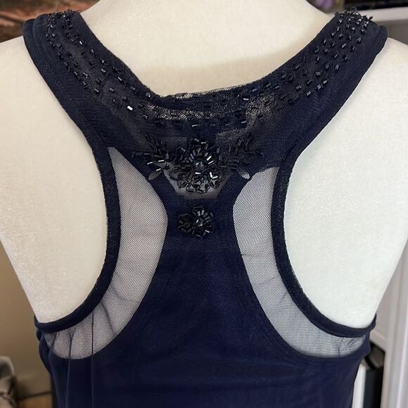 22 American Eagle Outfitters Racerback Bugle Beaded Sheer Dress With Slip Size S - Picture 5 of 7